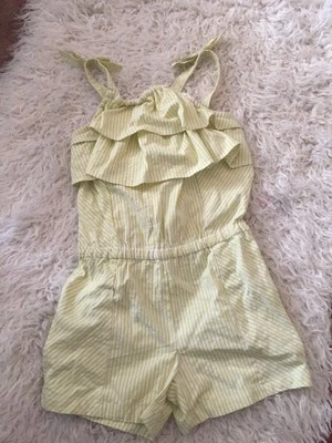 Sz 6 Girls Gymboree Seersucker Summer Ruffle Romper NWT Bright and Beachy - Image 1 of 4