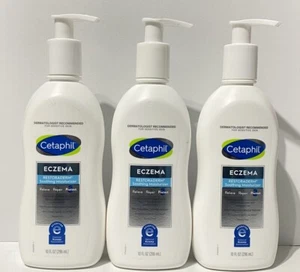 Exp 09/25+ Cetaphil Restoraderm Eczema Soothing Moisturizer 10 oz ea (3 Bottles) - Picture 1 of 6