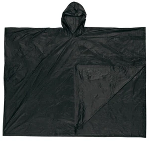 Poncho de PVC negro MCR O47 Schoner con capucha 52x80 0,10 mm cada uno - Imagen 1 de 3