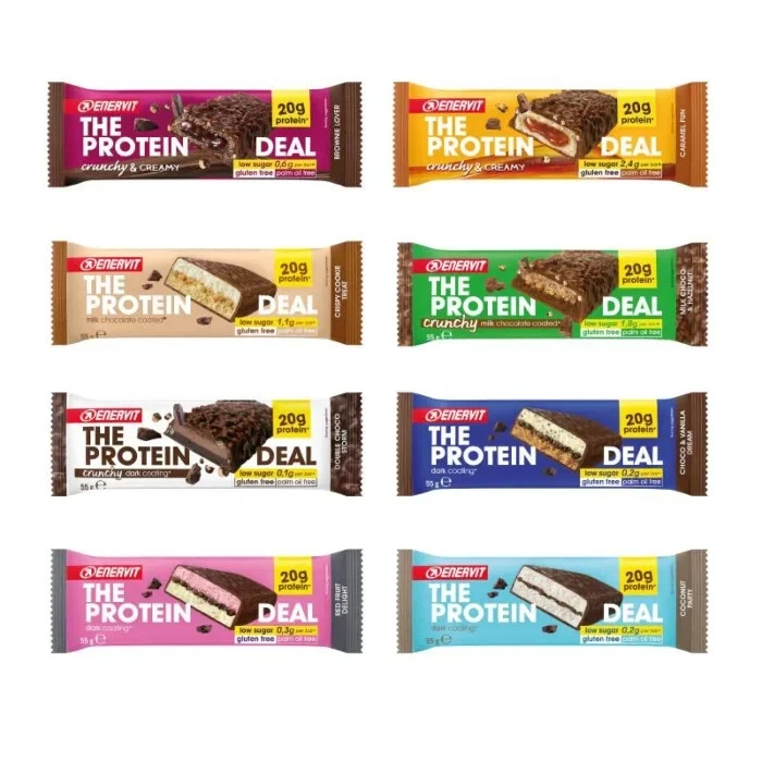 Enervit The Protein Deal Bar Scatola 25 Barrette Proteiche da 55g Vari Gusti