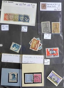 PORTUGAL EARLY USED SELECTION ON CARDS MOSTLY SOUND W/CANCEL INTEREST (C) - Picture 1 of 1