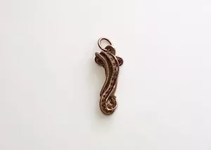 Ciondolo croce rame avvolto filo fatto a mano collana gioielli anticato regalo USA - Foto 1 di 5