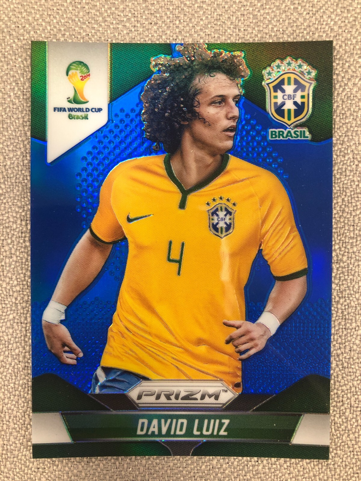 2014 Panini Prizm World Cup David Luiz Blue Prizms 014/199