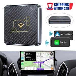 Wireless CarPlay & Android Auto Adapter AI Box Connect Voice Control Plug & Play - Picture 1 of 17