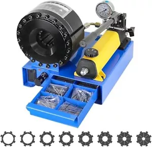 Handschlauch Rohr Crimpen Hochdruck mit 8 Sets Formen Hydraulikschlauch Crimpzange - Bild 1 von 9