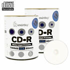 200 Smartbuy CD-R 52X 700MB/80Min White Inkjet Printable Blank Recording Disc