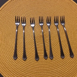 Northland Edelstahl Korea Besteck Cocktail Meeresfrüchte Gabeln 7er Set Vintage - Bild 1 von 12