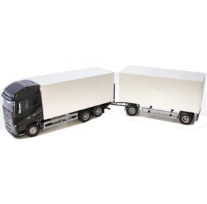 EMEK - VOLVO FH 6x4 nero con rimorchio 1 + 1 asse e sponda posteriore - 1/25 ... - Foto 1 di 1
