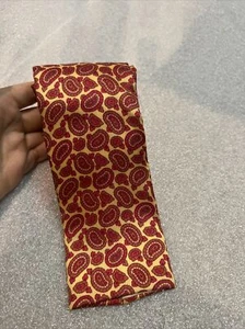Vintage Rooster Men’s Tie Red Yellow Orange Pattern Necktie Macy’s Classic Mod - Picture 1 of 6