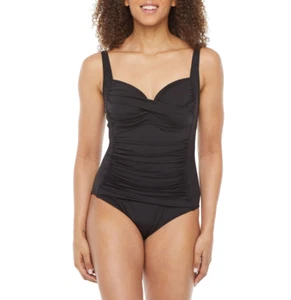 Costume da bagno intero Liz Claiborne taglie 6, 8 prezzo consigliato $ 89,00 nero - Foto 1 di 3