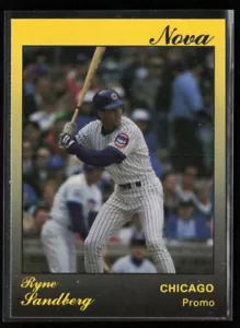 Ryne Sandberg Cubs 1991 Star Company Nova PROMO /100 realizzato RARO! - Foto 1 di 2