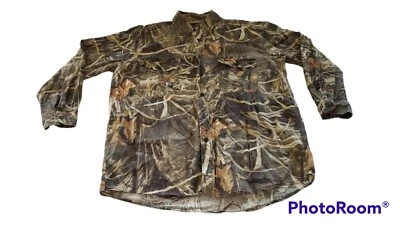 Men's Hunting Shirt RedHead Camo Collared Long Sleeve Outdoor Button Up XL - Image 1 of 4