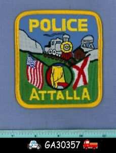 ATTALLA ALABAMA Police Shoulder Patch OLD STEAM RAILROAD TRAIN WATER TOWER TRACK