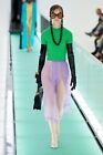 Gucci Silk Organdy Skirt with Slit - Runway Collection Orig.$1980 Sz48