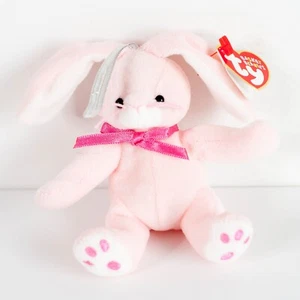 Ty Basket Gorros Cestas Conejito Feliz Primavera Rosa Conejito Conejo 4" Peluche Oreja Etiqueta - Imagen 1 de 8