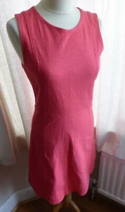 J. Crew knit princess seam dress coral pink fit flare US 4 UK 10 VGC - Picture 1 of 7