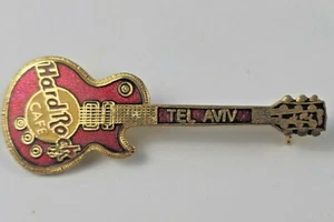 vintage HARD ROCK CAFE TAL AVIV GUITAR SHAPED PIN no longer exists rare  - Picture 1 of 8