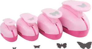 Juego de agujeros de motivo VBS "Mariposa" 1 x 10 mm, 1 x 16 mm, 1 x 25 mm, 1 x 38 mm - Imagen 1 de 12
