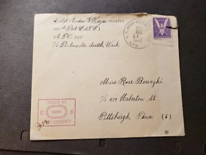APO 985 SKAGWAY, ALASKA 1943 Censored WWII Army Cover 155th PORT Co (TC) - Picture 1 of 2