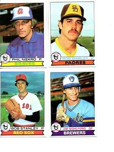 1979 TOPPS 4 CARD LOT: #594 SHIRLEY, #595 NIEKRO, #596 WOHLFORD & #597 STANLEY - Picture 1 of 2