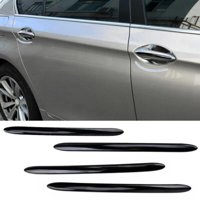 Black Stainless Steel Door Handle Strip Trim Cover For 11-17 BMW 5 F10 F11 F18 - Image 1 of 4