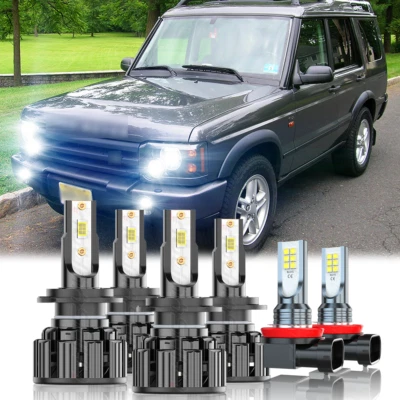 For Land Rover Discovery 2003-2004 Led Headlights High&Low Fog Light Bulbs 6000K - Image 1 of 4