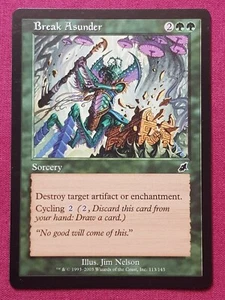 Magic The Gathering SCOURGE BREAK ASUNDER green card MTG - Picture 1 of 2