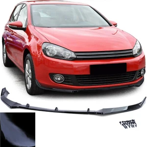 Lippe Frontspoiler Spoiler Schwarz Glanz für VW Golf 6 VI ab 2008-2012 - Zdjęcie 1 z 3
