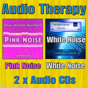 AUDIO THERAPY - White Noise and Pink Noise Audio CDs (2 CDs) for Stress & Sleep - Picture 1 of 3