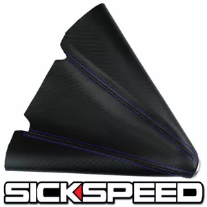 CARBON FIBER LOOK PURPLE STITCH BLACK SHIFT BOOT FOR GEAR COVER SHIFTER A - Bild 1 von 1