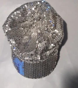 Justice Girls Silver Sequin Hat S/M - Picture 1 of 8