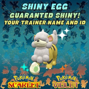 HISUIAN GROWLITHE POKEMON SCARLET VIOLET ✨ SHINY EGG 6 IV ✨ CUSTOM AVAILABLE ✨ - Picture 1 of 5