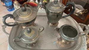 Silver plated coffee set/Tea set VTG  - Plato set and tray Falstaff - Picture 1 of 9
