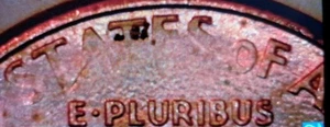 1999 P AU Lincoln Memorial Cent Penny NICE Strike Through Grease Reverse Error - Picture 1 of 3