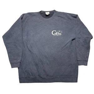 Vintage Y2K Alstyle Sweatshirt XL Navy California Coast University Distressed - Picture 1 of 3