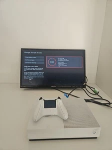 Microsoft Xbox One S All Digital 1 TB White Console 1681 W/ Controller and Cord - Picture 1 of 6
