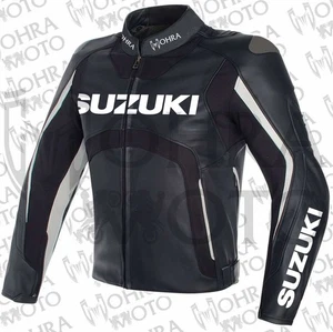 2025 Suzuki 1,3 mm Rindsleder Motorradjacke Unisex Motorradjacke - Bild 1 von 4