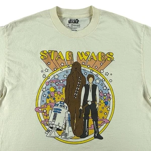 Camisa Star Wars Quinto Sol Para Hombre Grande Crema Retro Dibujos Animados R2D2 Chewbacca Han Solo - Imagen 1 de 12
