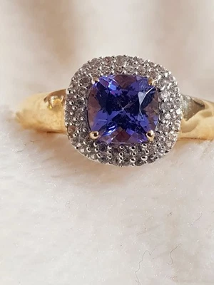 Bruchgold Ist dieser Ring  Nicht !!!!!! Mit Tansanit und  Zirkone - Bild 1 von 3