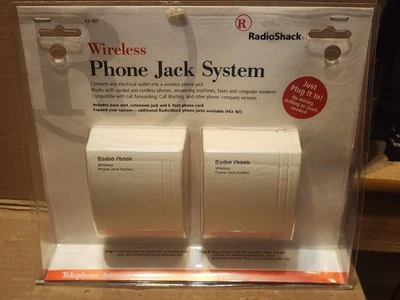 RadioShack Wireless Phone Jack System 43-160 Base & Extension Unit Plug it in! - Image 1 of 4
