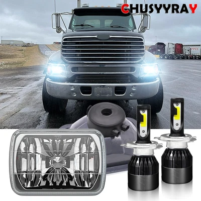 DOT For Sterling Commercial Truck LT9500 7x6" 5X7"  LED Headlights Sealed Beam — 第 1/4 张图片
