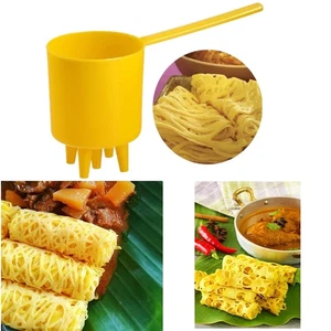2pcs Roti Jala Plastic Mold Hole Lacey Malaysia Bake Crepes Yellow-Apple Lady - Picture 1 of 3