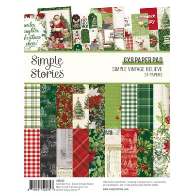 Simple Stories Christmas 6" x 8"  Paper Pad Simple Vintage Believe 25522 - Image 1 of 4