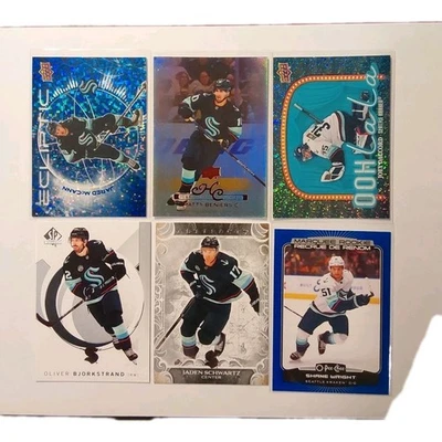 SEATTLE KRAKEN 40 CARD LOT - SHANE WRIGHT MARQUEE ROOKIE BLUE PARALLEL  - Image 1 of 4