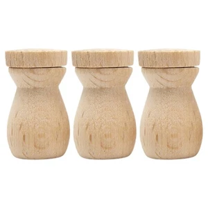 3Pcs Wood Scented Bottles Oil Diffuser Bottle Essential Oil Diffuser Pendant UK - Picture 1 of 12
