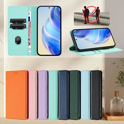 Funda de cuero PU para iPhone 17 Air 16e 15 14 13 12 ProMax abatible billetera cubierta de teléfono Foto 1 de 4