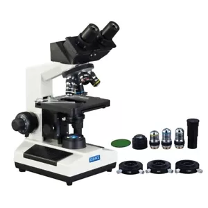 OMAX 2500X Built-in 3MP Digital Phase Contrast Binocular Compound LED Microscope - Picture 1 of 8
