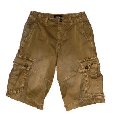 Pantalones Cortos Carga American Eagle Extreme Flex Largo Largo Talla 28 Marrón Elastizados Usados en Excelente Condición Foto 1 de 4