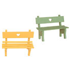  2 szt. Mini domek dla lalek Miniaturowa ławka parkingowa Małe krzesło Drewno