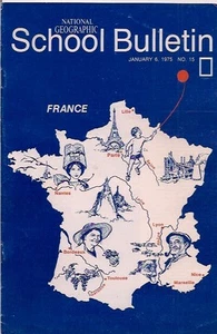 national geographic-SCHOOL BULLETIN-jan 6,1975-FRANCE. - Bild 1 von 2